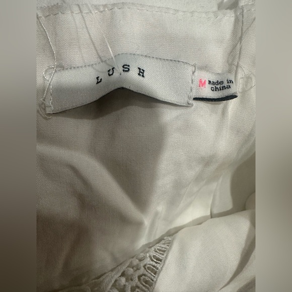 NWT Lush White Mini Dress-Size Medium - Picture 3 of 7